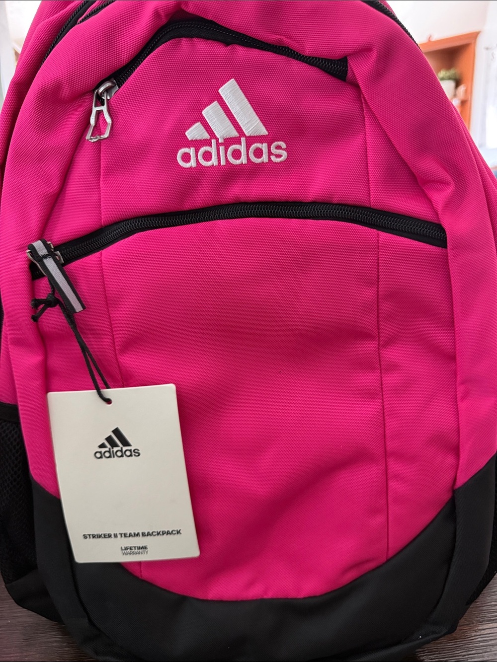 adidas Hot Pink Backpack with Black Accents